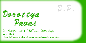 dorottya pavai business card